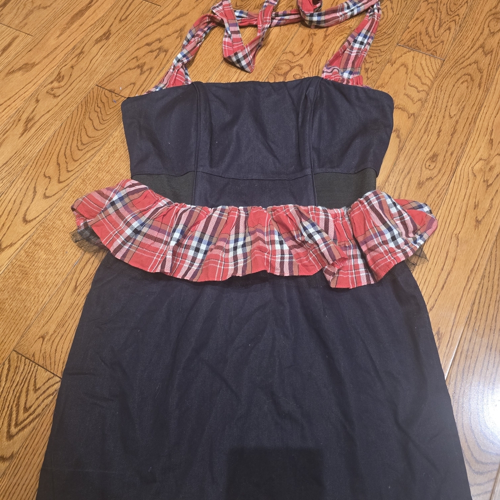 Forever 21 Kids Dress with Red Plaid Accents